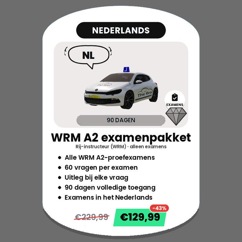 WRM A2 examenpakket